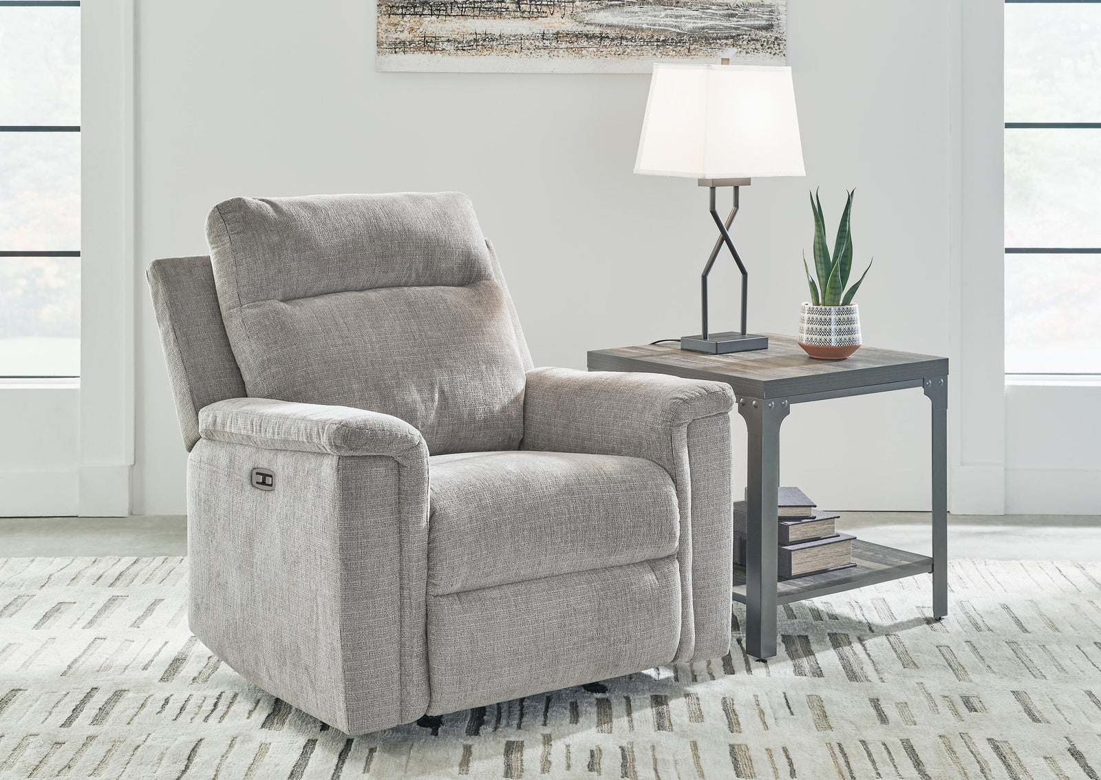 Barnsana Power Recliner - Pearl Silver (2)