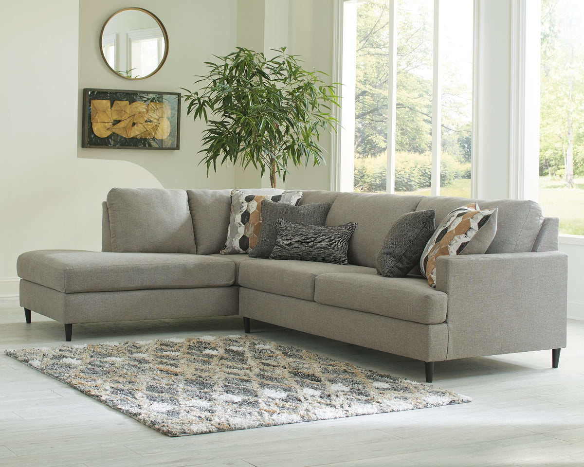 Santasia 2-Piece Sectional with Chaise - Granite