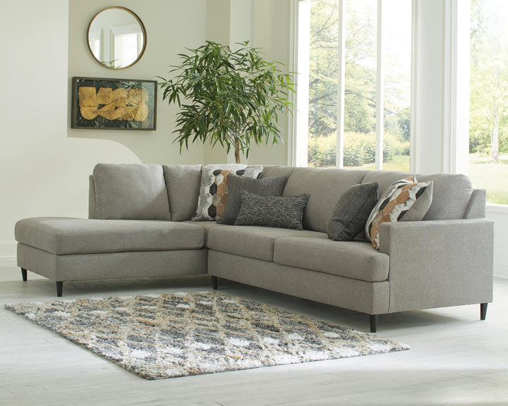 Santasia 2-Piece Sectional with Chaise - Granite