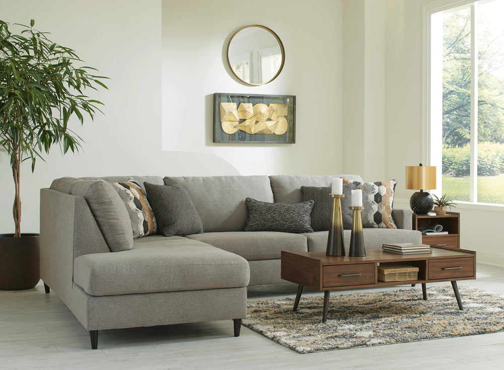Santasia 2-Piece Sectional with Chaise - Granite