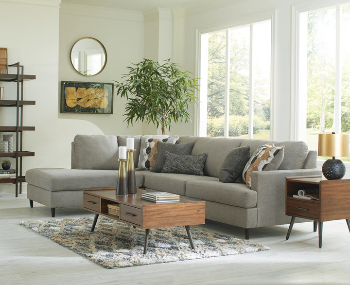 Santasia 2-Piece Sectional with Chaise - Granite