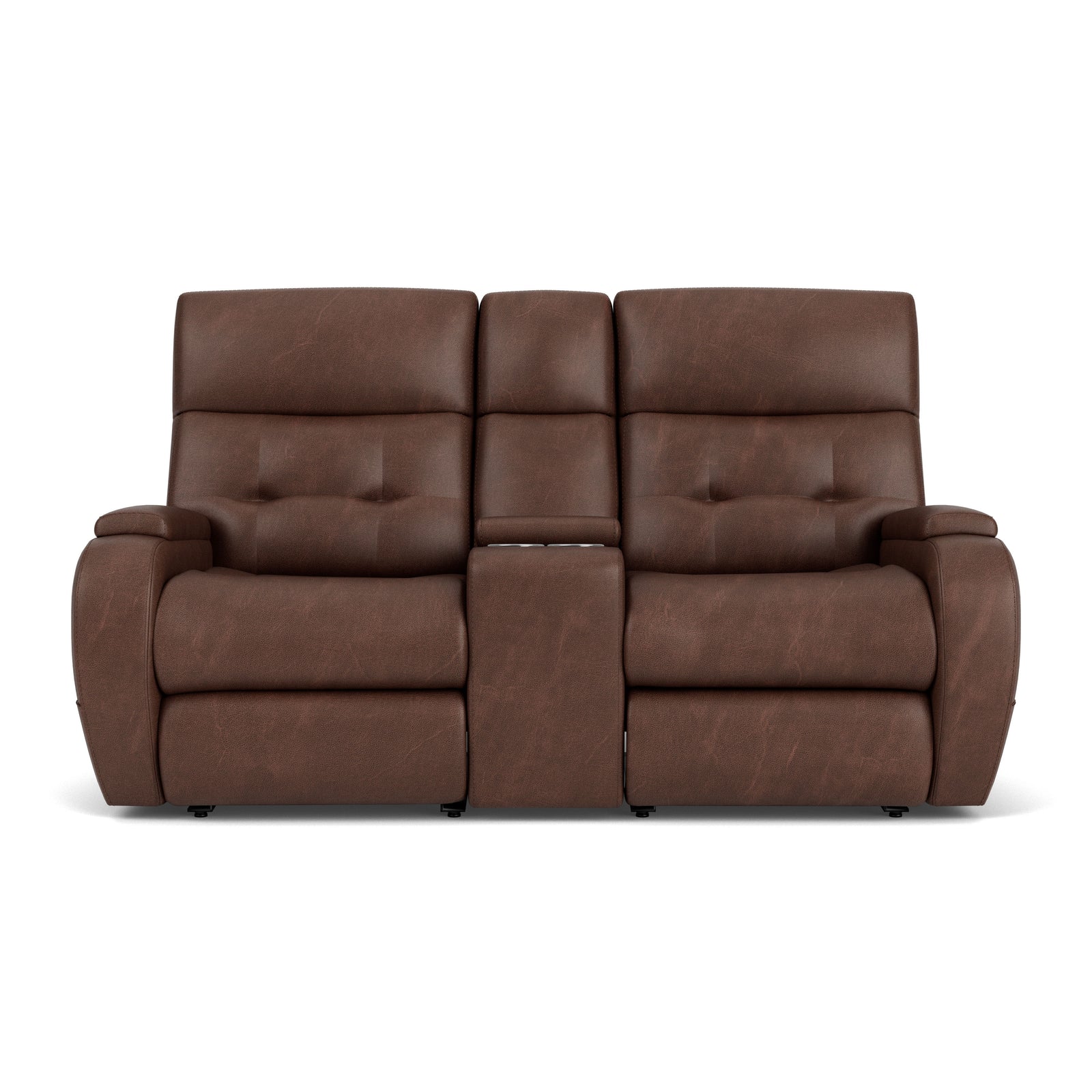 flexsteel-b3906-601h-strait-power-reclining-loveseat-with-console-power-headrests-dark-brown