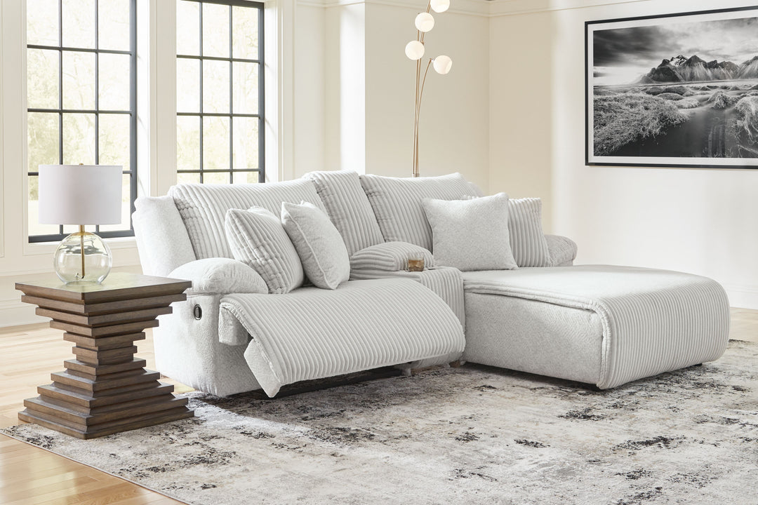 Top Tier - 3-Piece Reclining Sectional Sofa With Raf Chaise - Alloy by Ashley Furniture product image