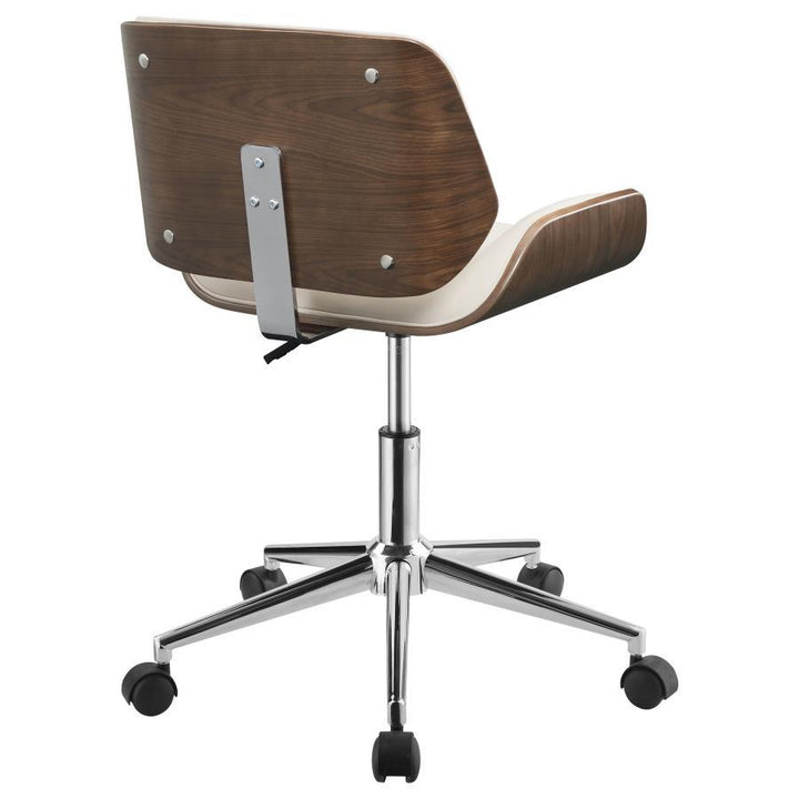 Addington - Upholstered Adjustable Office Desk Chair - Ecru