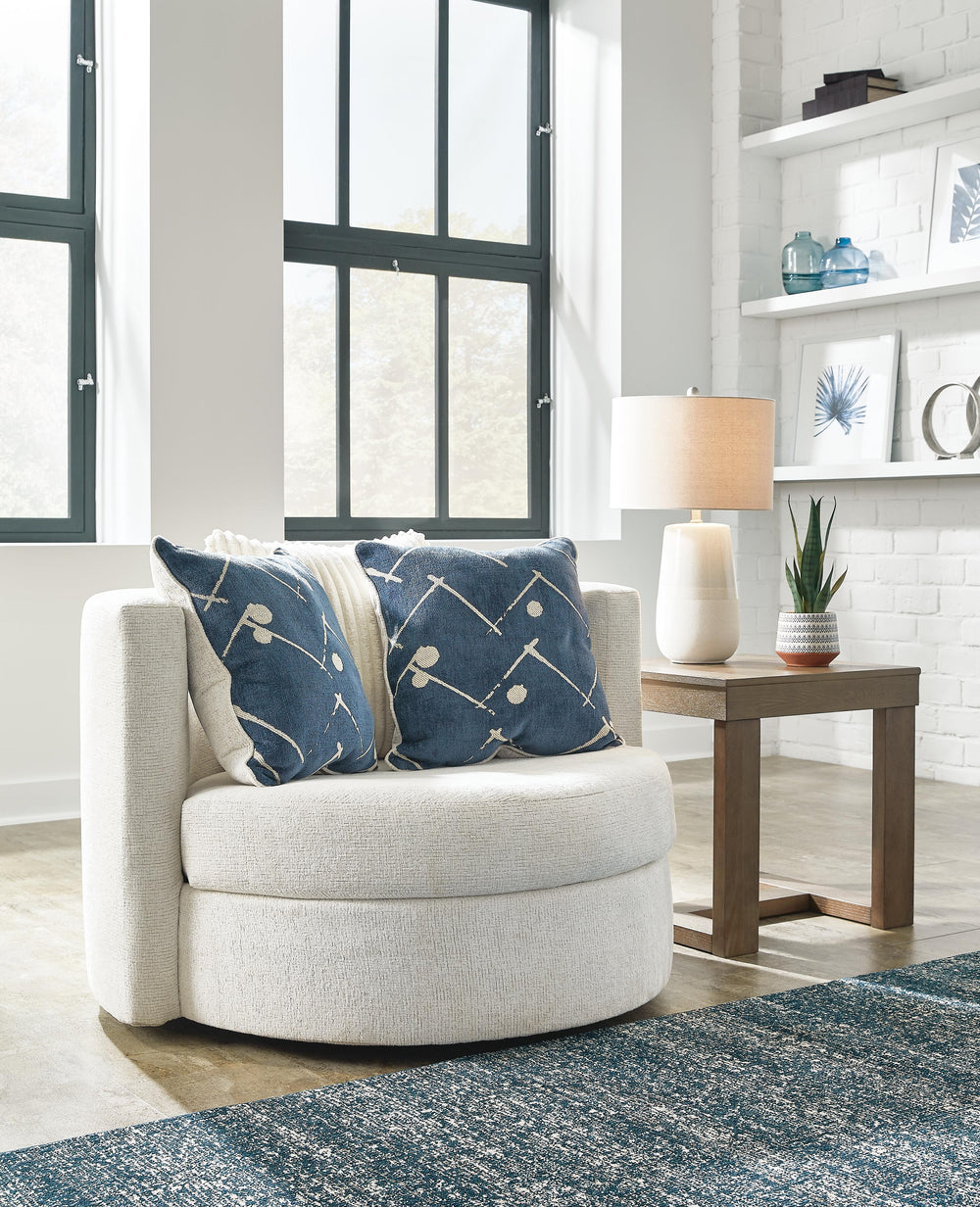 Padova Swivel Accent Chair - Beige (2)