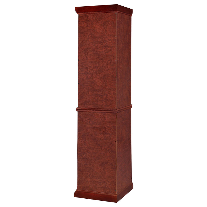 Coaster Furniture 3393 Appledale 6-shelf Corner Curio Display Cabinet Medium Brown