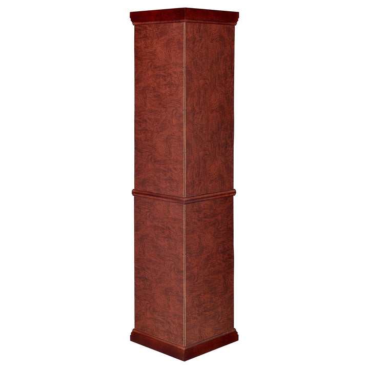 Coaster Furniture 3393 Appledale 6-shelf Corner Curio Display Cabinet Medium Brown