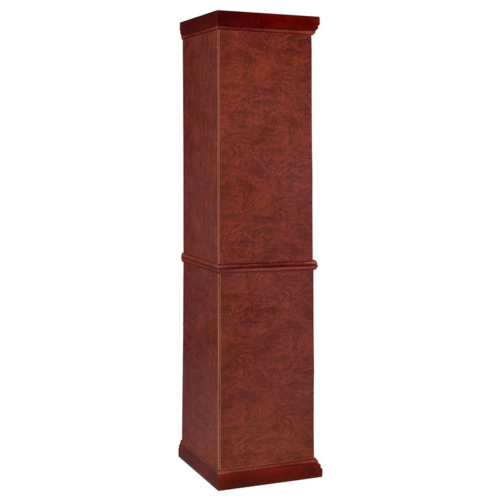 Coaster Furniture 3393 Appledale 6-shelf Corner Curio Display Cabinet Medium Brown