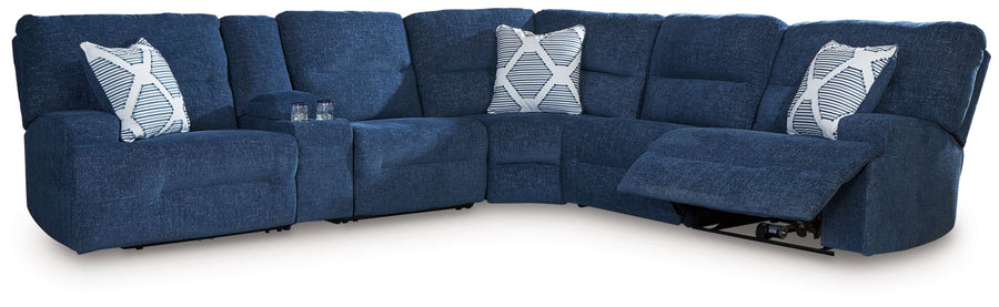 Acklen Place - 6-Piece Power Reclining Sectional - Navy by Ashley Furniture product image