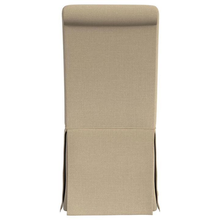 Shawna - Upholstered Skirted Dining Chair  - Khaki
