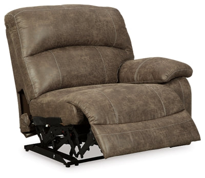 Segburg Right-Arm Facing Power Recliner - Dark Brown
