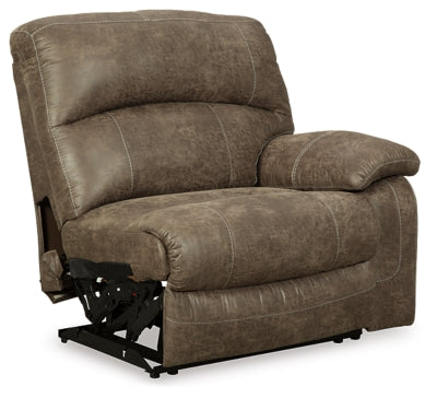 Segburg Right-Arm Facing Power Recliner - Dark Brown - Dark Brown