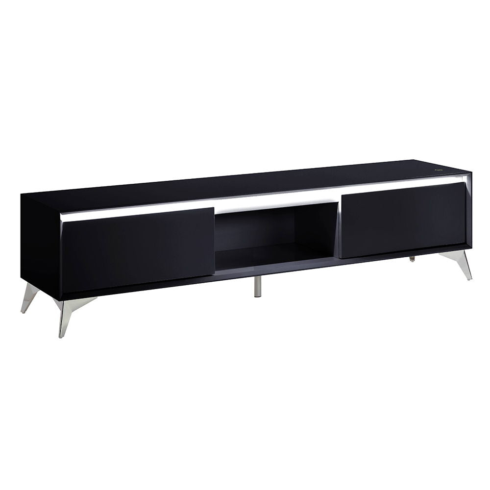 Raceloma - TV Stand - Black & Chrome