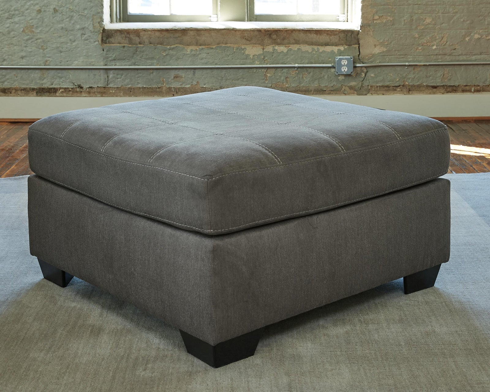 Pitkin Oversized Accent Ottoman - Dark Gray (2)