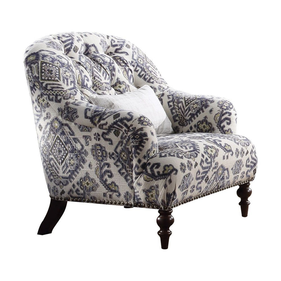 ACME Furniture Saira Chair With Pillow Pattern Fabric