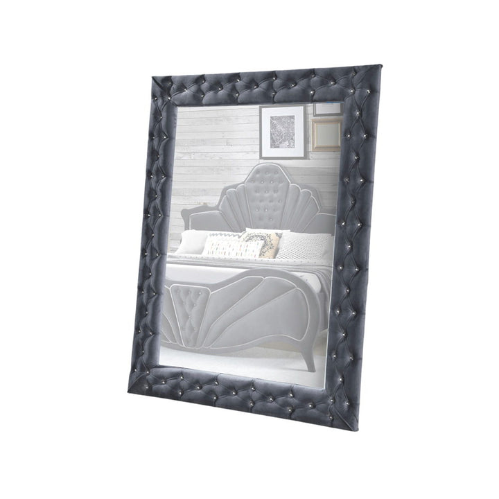 Dante - Accent Floor Mirror - Gray Velvet