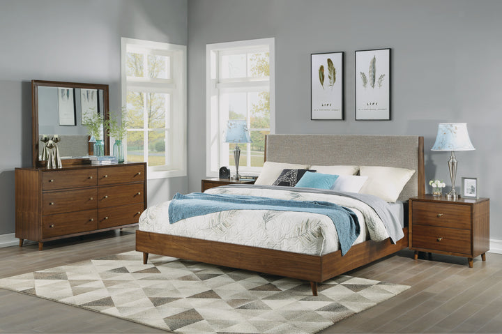 Ludwig  King Bed  Dark Brown