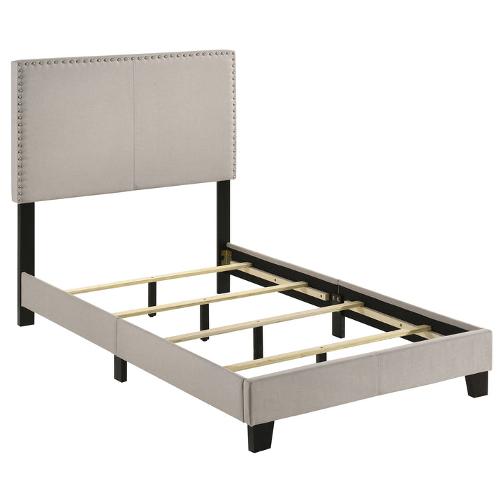 Boyd - Upholstered Twin Panel Bed - Ivory