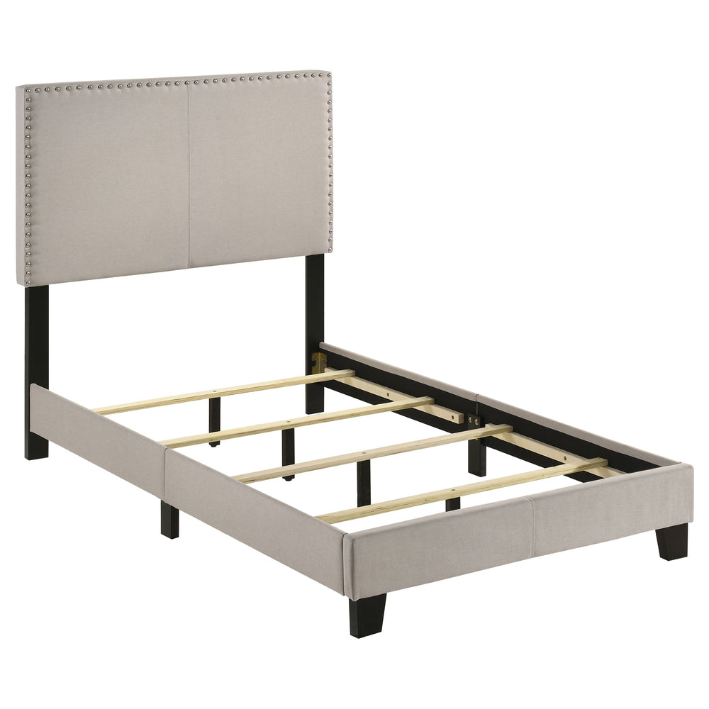 Boyd - Upholstered Twin Panel Bed - Ivory