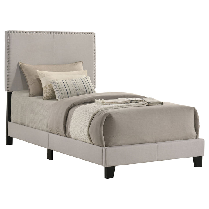 Boyd - Upholstered Twin Panel Bed - Ivory