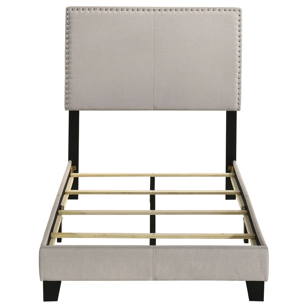 Boyd - Upholstered Twin Panel Bed - Ivory