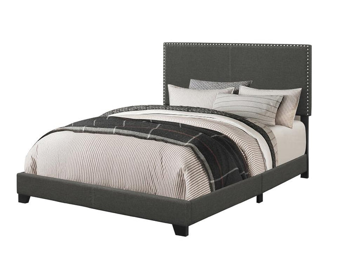 Coaster Furniture 350061Q Boyd Upholstered Queen Panel Bed Charcoal