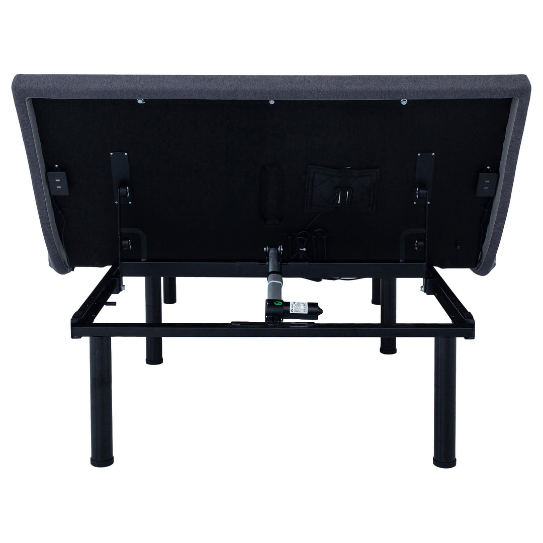 Coaster Furniture 350132Q Negan Queen Adjustable Bed Base Grey and Black