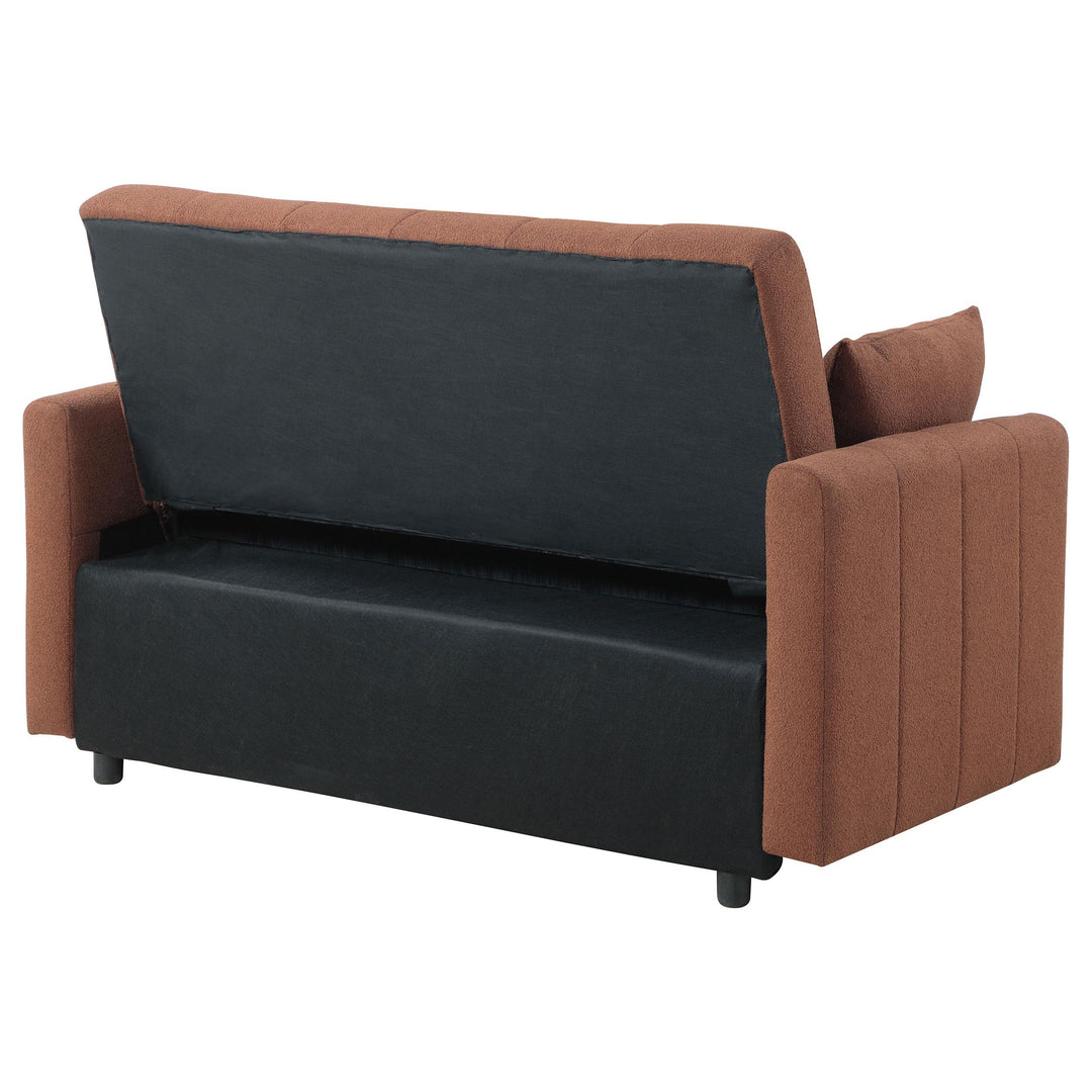 Coaster Furniture 350145 Portland Boucle Upholstered Sleeper Sofa Bed Copper