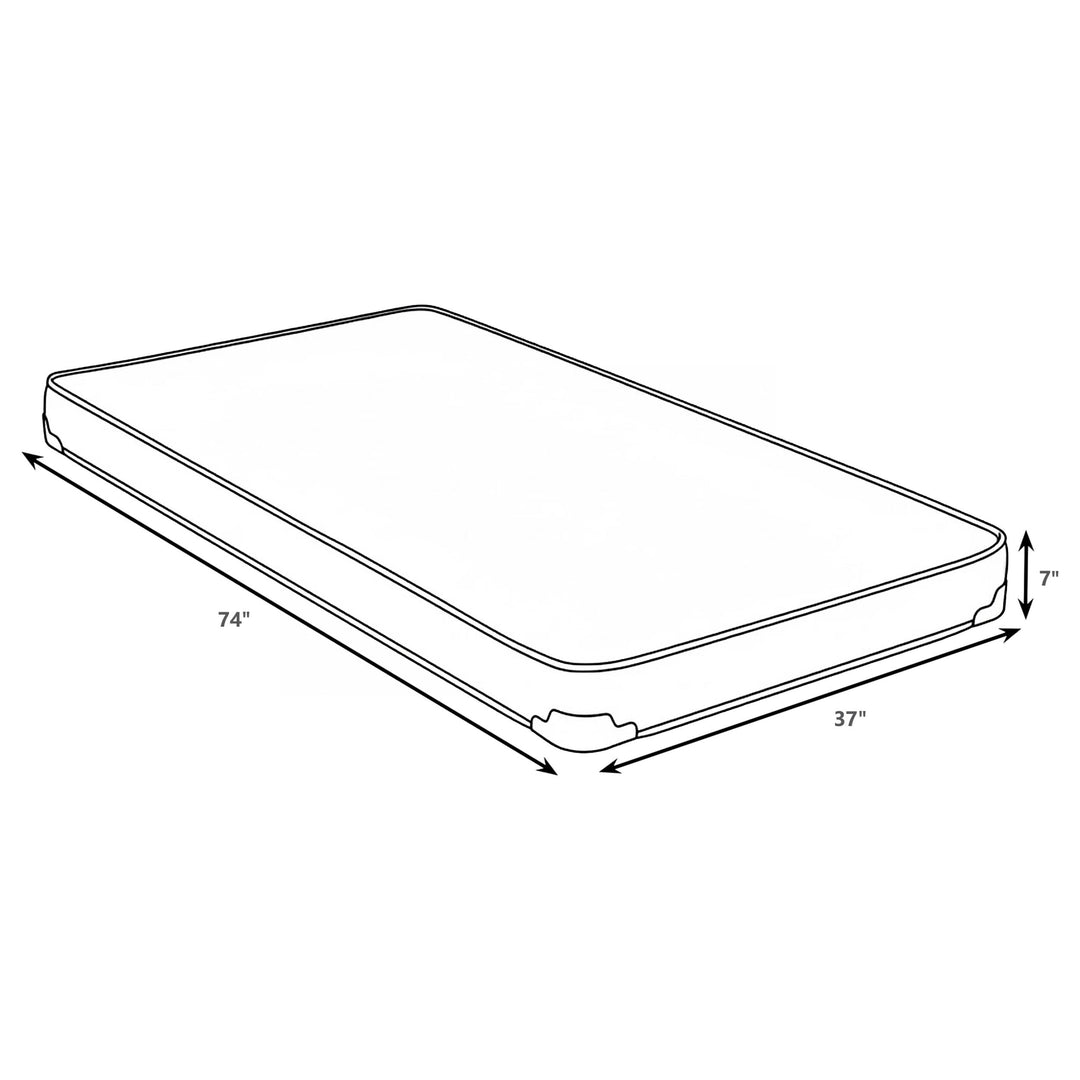 Drover - 7" Twin Foam Mattress With Built-In Bunkie Board - White