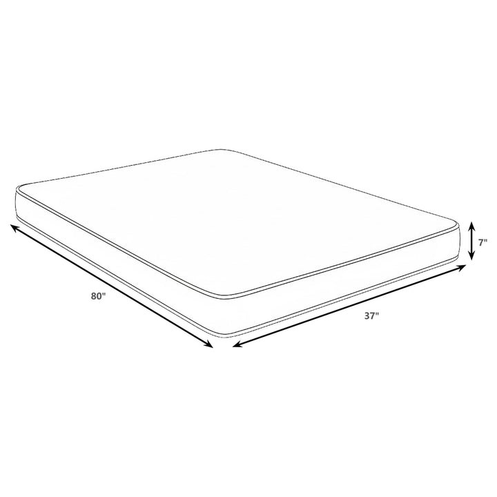Kenyon - Twin Long Bamboo Cover Firm Foam Mattress - White