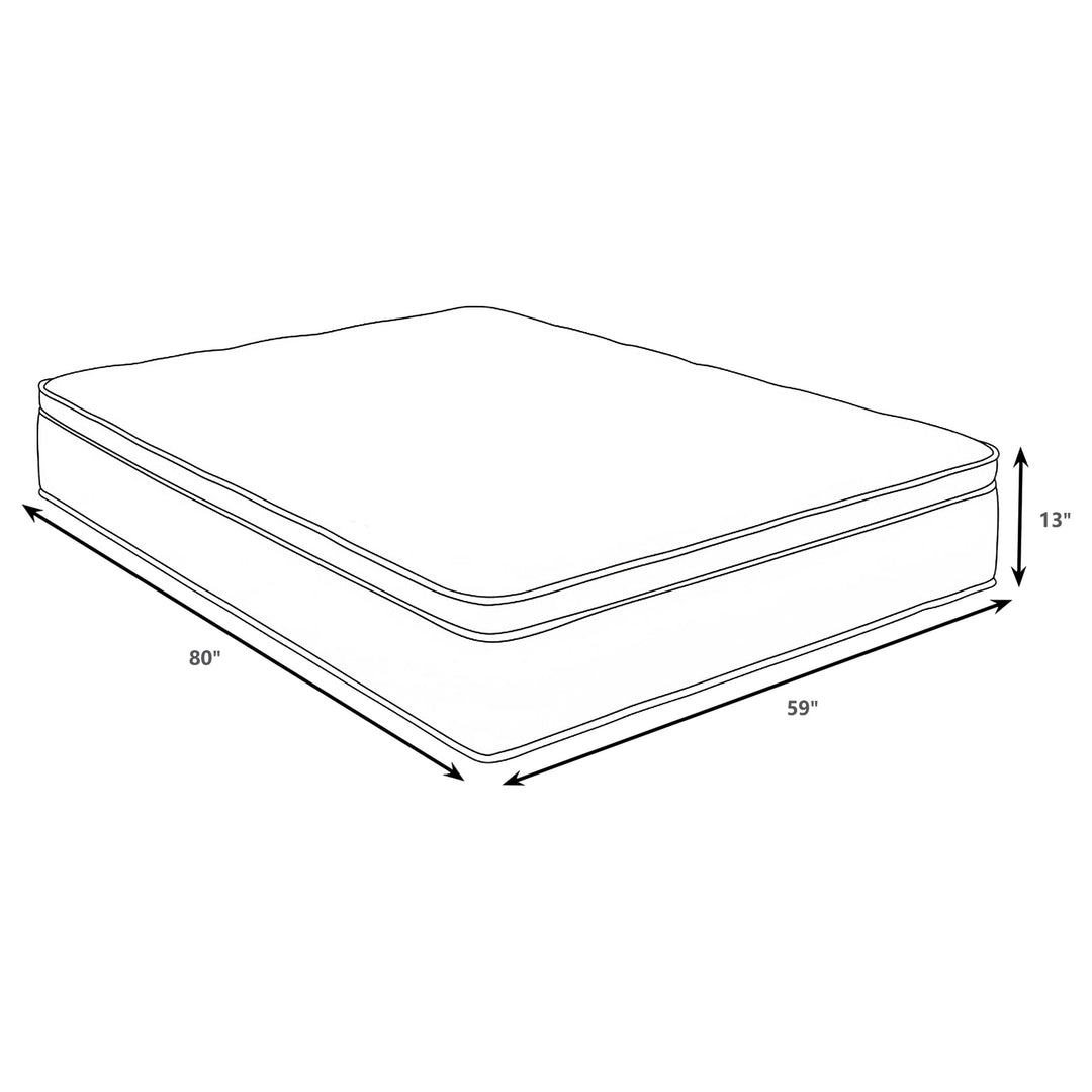 Sommet - Queen Bamboo Euro Top Memory Foam Hybrid Mattress - White