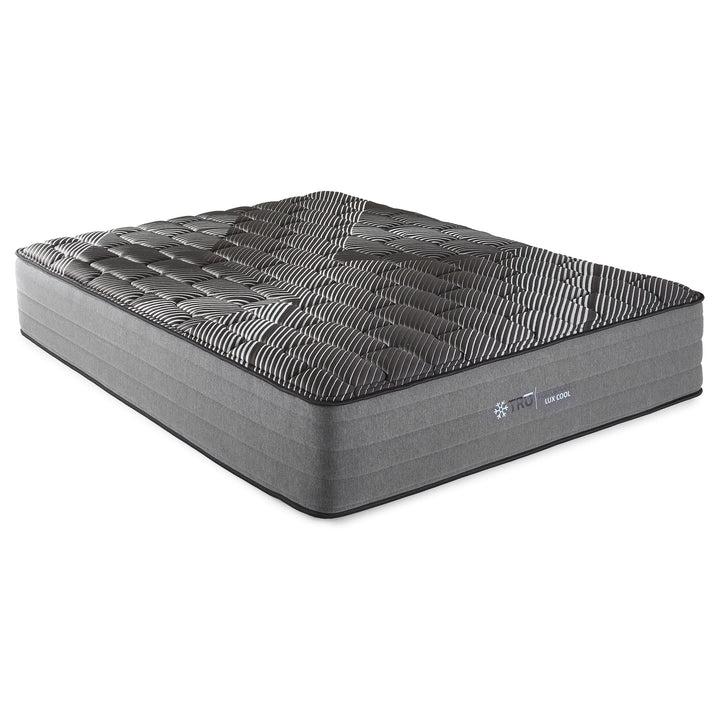 Montlake - Queen Cool Firm Memory Foam Hybrid Mattress - Black