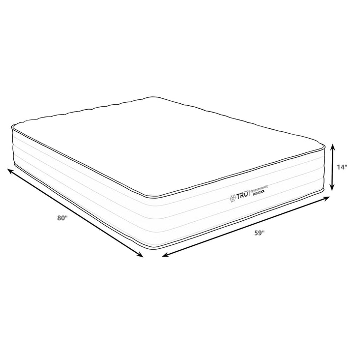 Montlake - Queen Cool Firm Memory Foam Hybrid Mattress - Black