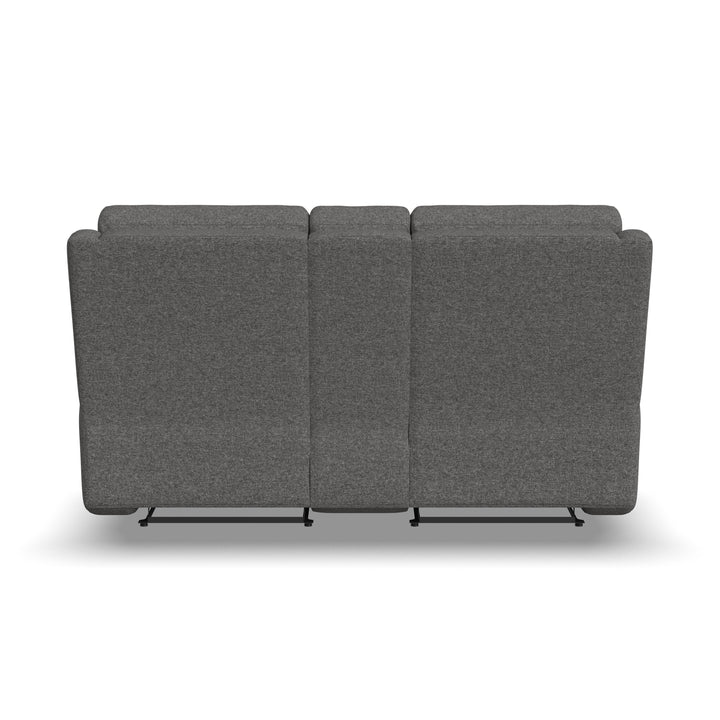 Score Power Reclining Loveseat With Console &amp; Power Headrests &amp; Lumbar Dark Gray