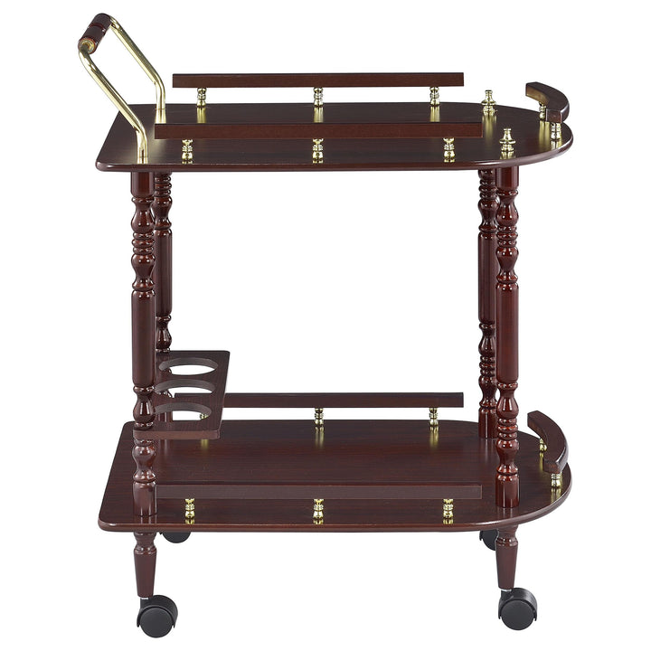 Coaster Furniture 3512 Palmer 2-tier Rectangular Wood Bar Cart Merlot