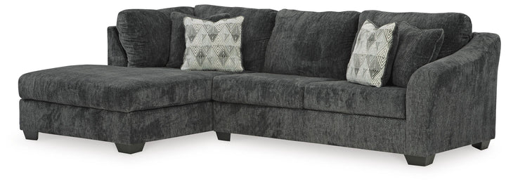Biddeford 2-Piece Sleeper Sectional with Chaise - Shadow (1)