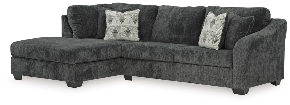 Biddeford 2-Piece Sleeper Sectional with Chaise - Shadow (1)