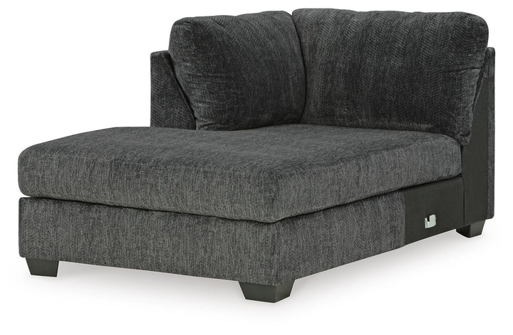 Biddeford 2-Piece Sectional and Oversized Swivel Accent Chair - Shadow (9)