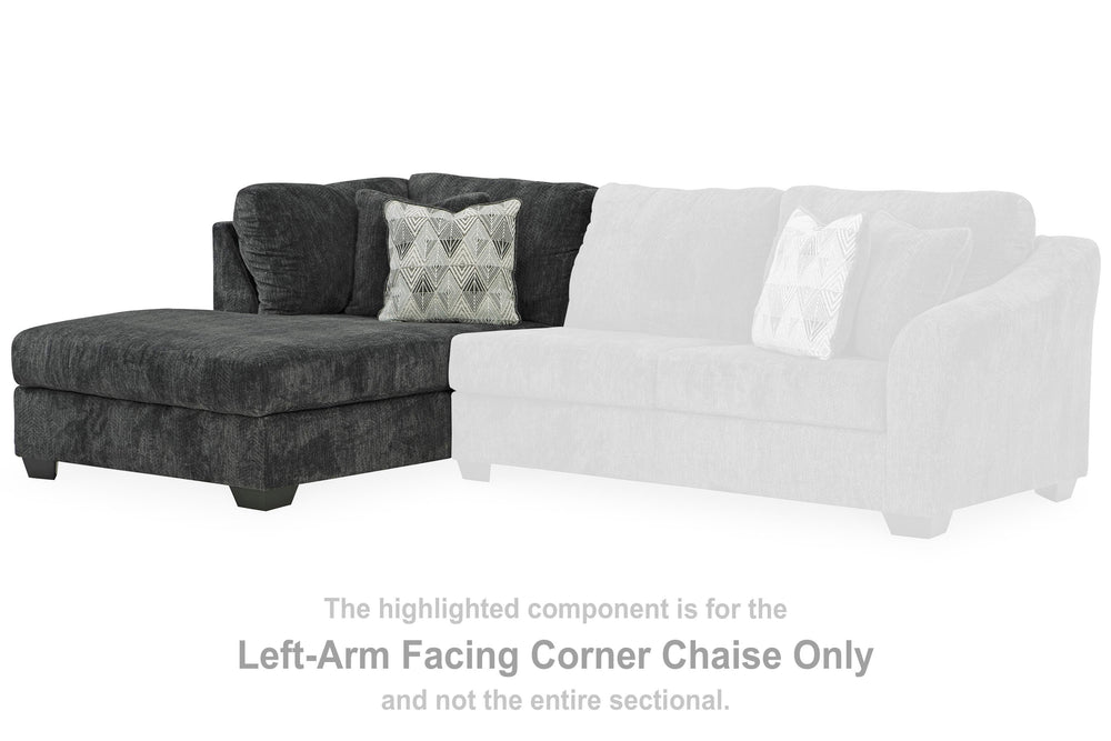 Biddeford 2-Piece Sectional and Oversized Swivel Accent Chair - Shadow (11)