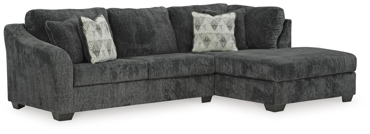 Biddeford 2-Piece Sectional with Chaise - Shadow (1)
