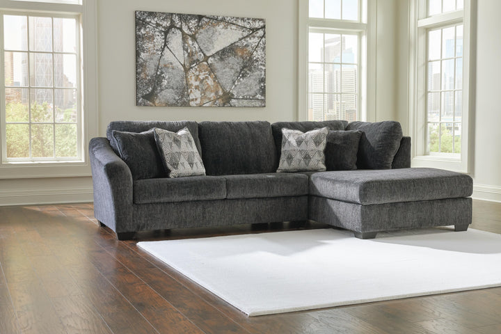 Biddeford 2-Piece Sectional with Chaise - Shadow (2)