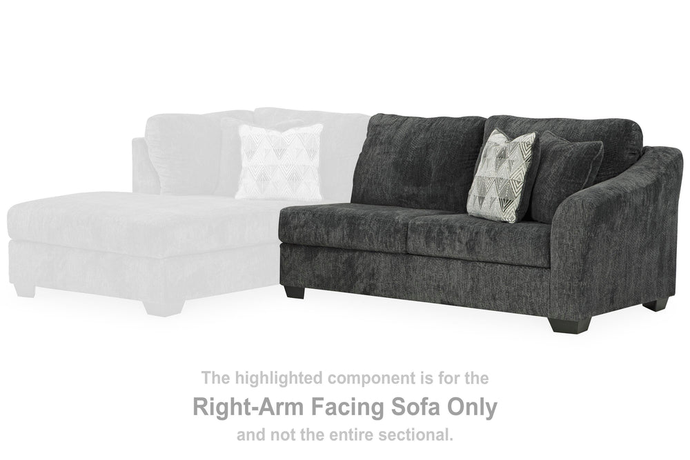 Biddeford 2-Piece Sectional and Oversized Swivel Accent Chair - Shadow (8)