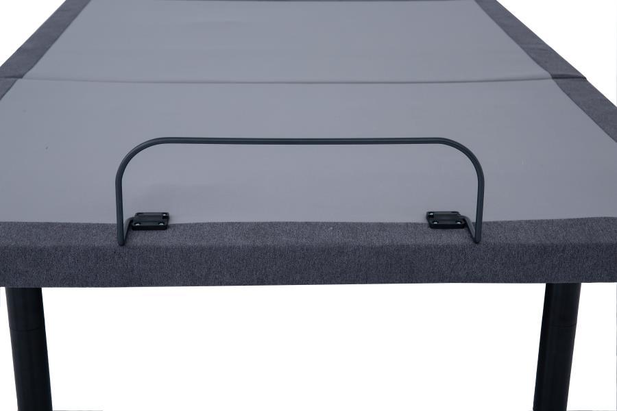 Negan - Twin Extra Long Adjustable Bed Base - Gray And Black
