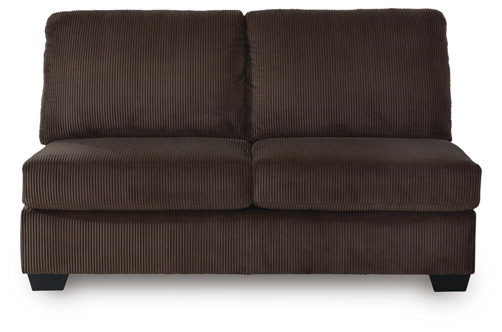 Kimlee Armless Loveseat - Dark Brown (3)