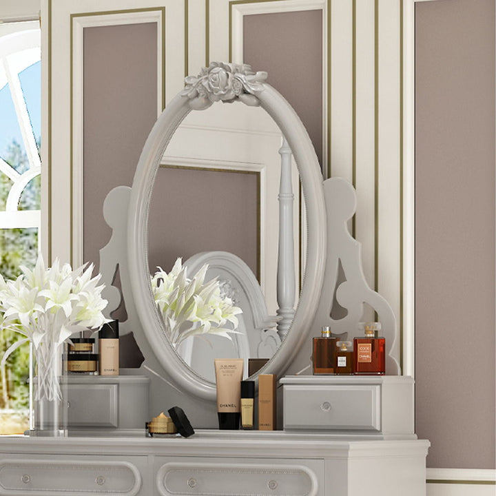 Flora - Mirror With Jewlery - Gray