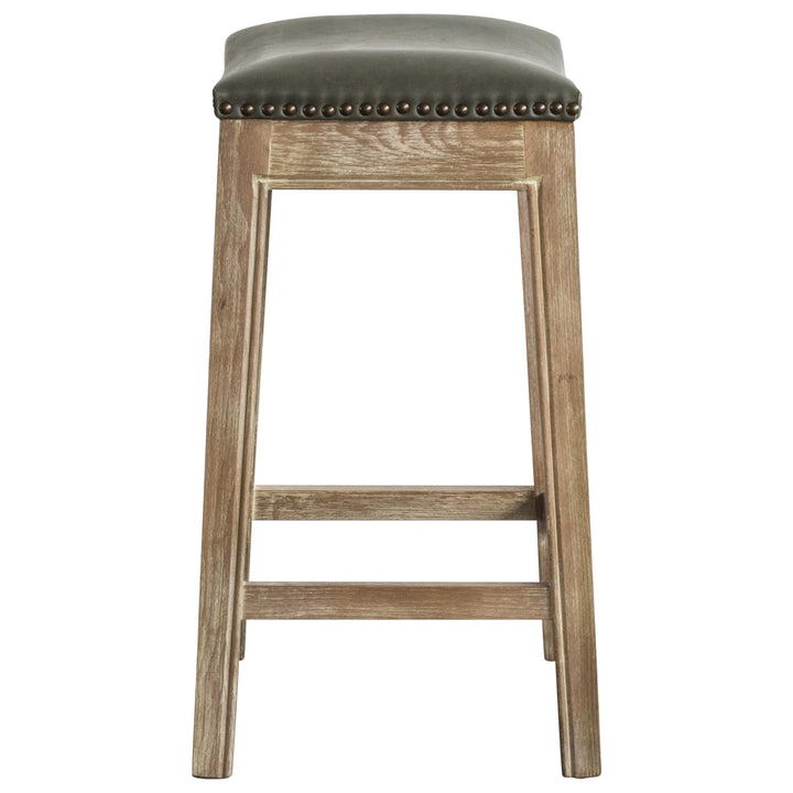 Elmo Bonded Leather Counter Stool Weathered Smoke Legs - Vintage Gray - view 5