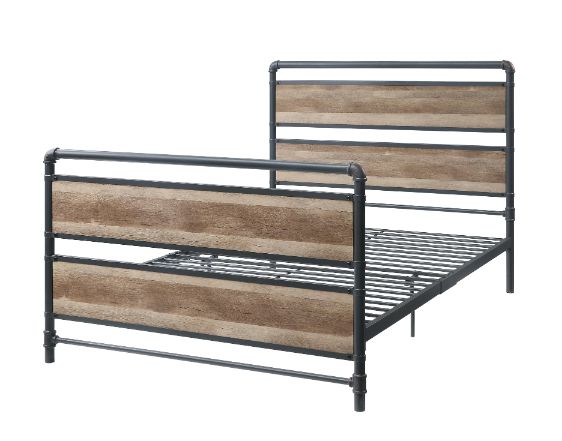 Brantley Full Bed in Antique Oak & Sandy Gray