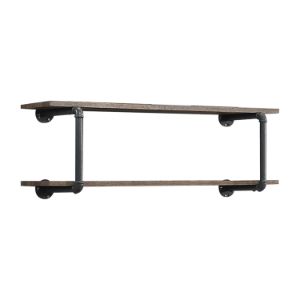 Brantley Wall Rack in Antique Oak &amp; Sandy Gray Finish