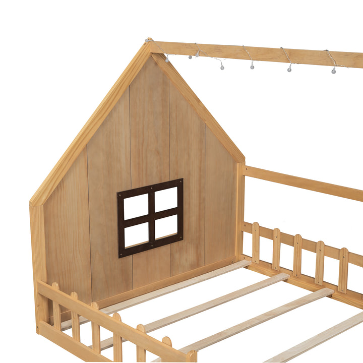 wood-house-bed-with-window-and-fence-natural