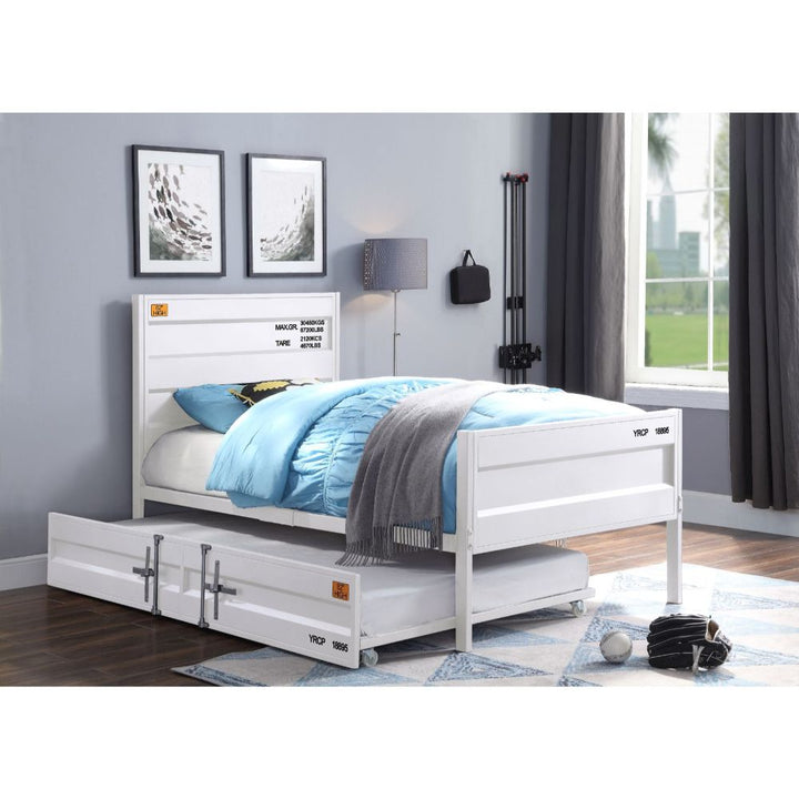 Cargo Twin Bed in White Finish
